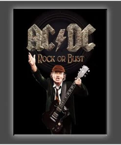 Get Down Art AC/DC Collection "Rock Or Bust" Stretched Canvas Print (Various Sizes)