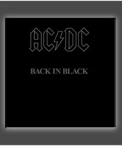 Get Down Art "Back In Black Cover" Stretched Canvas Print (Various Sizes) AC/DC Collection