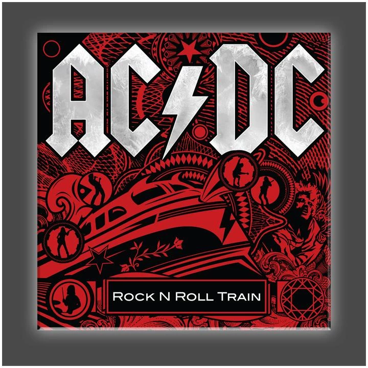Get Down Art "Rock N Roll Train Cover" Stretched Canvas Print (Various Sizes) AC/DC Collection 1 Get Down Art "Rock N Roll Train Cover" Stretched Canvas Print (Various Sizes) AC/DC Collection