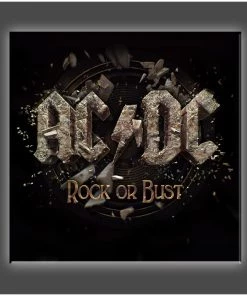 Get Down Art "Rock Or Bust Cover" Stretched Canvas Print (Various Sizes)