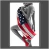 Daveed Benito "American Wrap" Stretched Canvas Print (Various Sizes) Daveed Benito - Glamour Models