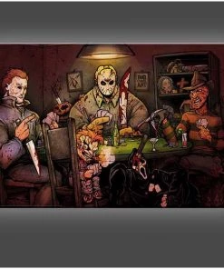 Big Chris "Slasher's Playing Poker" Stretched Canvas Print (Various Sizes)