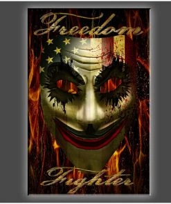 Daveed Benito "Freedon Fighter 2" Stretched Canvas Print (Various Sizes) Daveed Benito - Political Propaganda