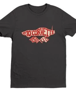"Corvette Text In Car" Charcoal T-ShirtG-GM-307-TEE_