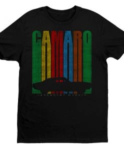"Camaro Legendary Long Stripes" T-Shirt G-GM-364-TEE-BLK