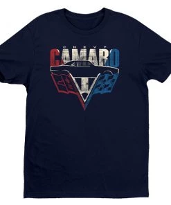 "RW&B Camaro And Emblem" T-Shirt G-GM-367-TEE-NVY