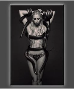 Daveed Benito Daveed Benito - Glamour Models "Medusa" Stretched Canvas Print (Various Sizes)