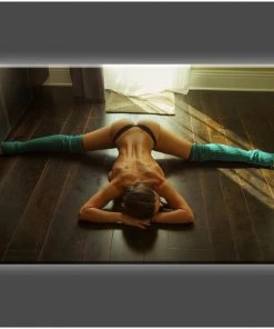 Daveed Benito Daveed Benito - Glamour Models "Morning Stretch" Stretched Canvas Print (Various Sizes)