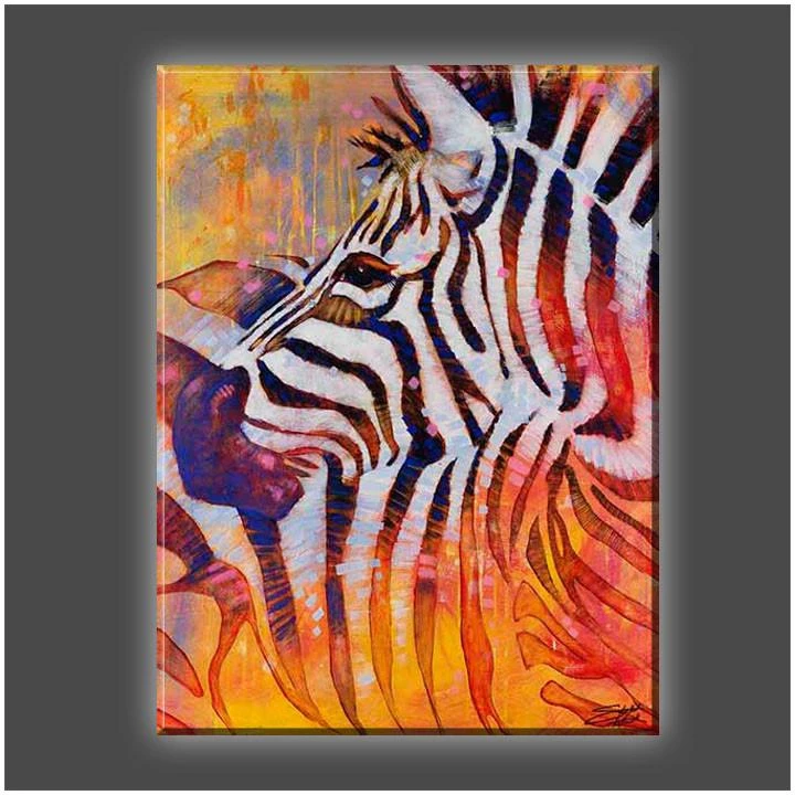Stephen Fishwick "Stripes All Over" Stretched Canvas Print (Various Sizes)