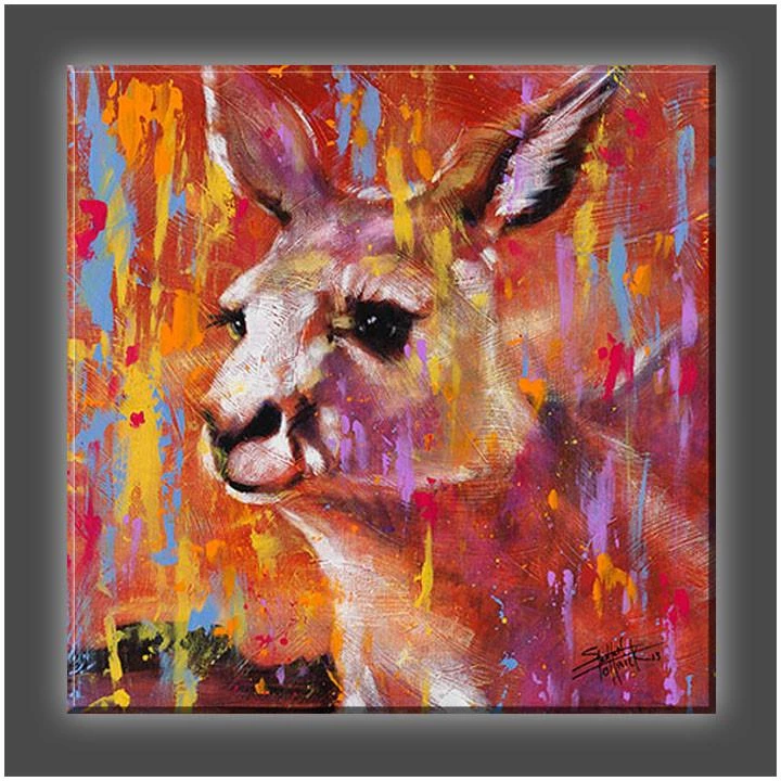 Stephen Fishwick Stephen Fishwick - For Life "Wallaby" Stretched Canvas Print (Various Sizes) 2 Stephen Fishwick Stephen Fishwick - For Life "Wallaby" Stretched Canvas Print (Various Sizes)