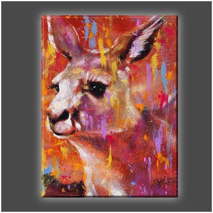 Stephen Fishwick Stephen Fishwick - For Life "Wallaby" Stretched Canvas Print (Various Sizes) 1 Stephen Fishwick Stephen Fishwick - For Life "Wallaby" Stretched Canvas Print (Various Sizes)