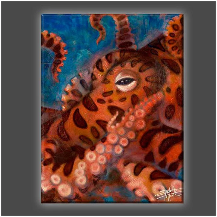 Stephen Fishwick Stephen Fishwick - For Life "Octopus" Stretched Canvas Print (Various Sizes)