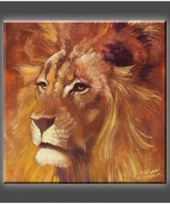 Stephen Fishwick "Lion" Stretched Canvas Print (Various Sizes) Stephen Fishwick - For Life