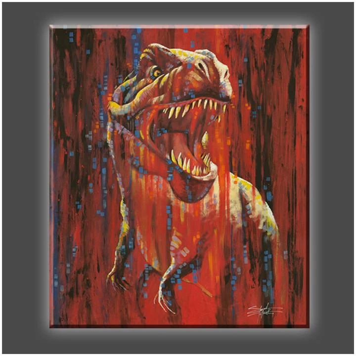 Stephen Fishwick Never Cross A T" Stretched Canvas Print (Various Sizes) Stephen Fishwick - For Life