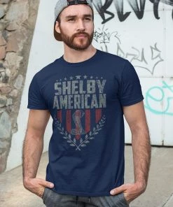 Get Down Art SHELBY Stripes And Laurel T-Shirt 747 Navy